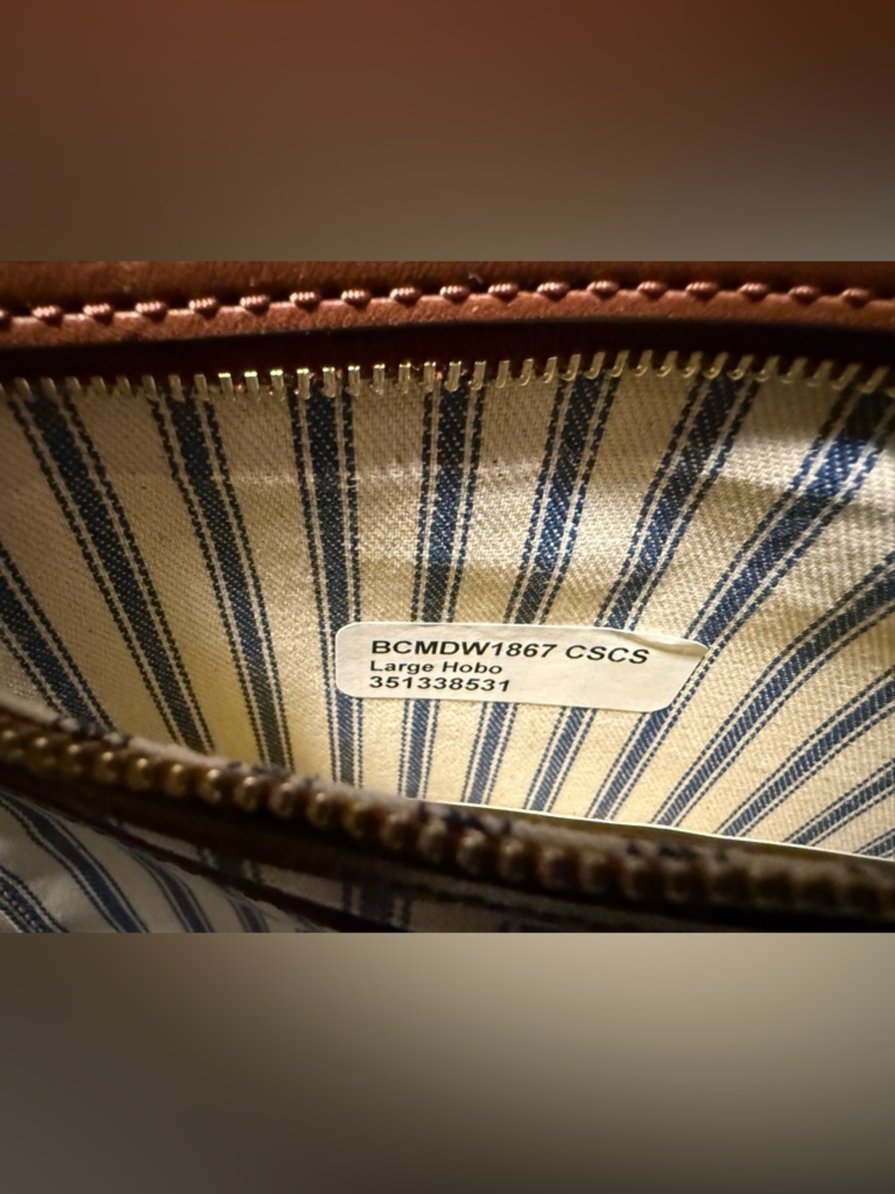 Dooney & Bourke Camden Woven Embossed Large Hobo Bag NWT - Picture 9 of 10